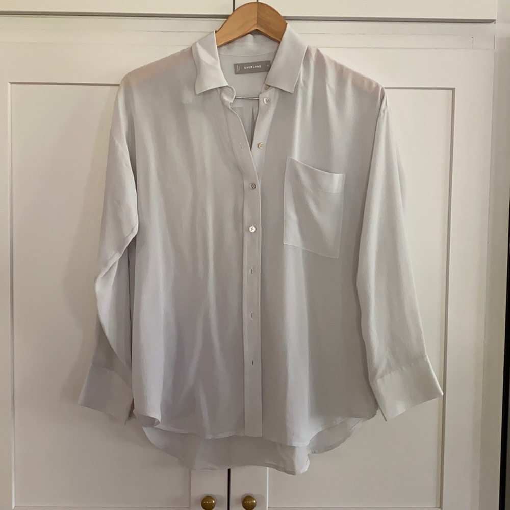 EUC Everlane Clean Silk Relaxed Shirt, Sz 4